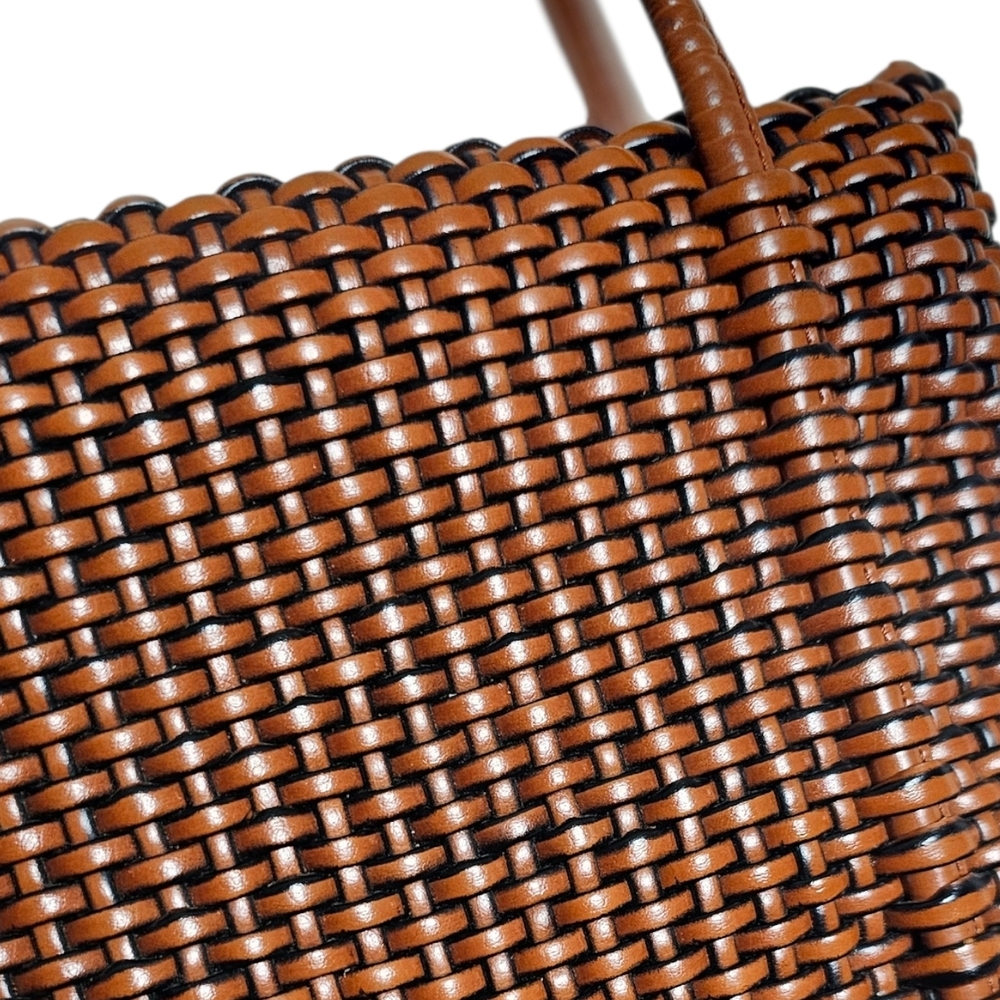 Nine West Vintage Woven Basket Shoulder Bag / Y2K Woven Faux Leather Purse - Picture 3 of 4